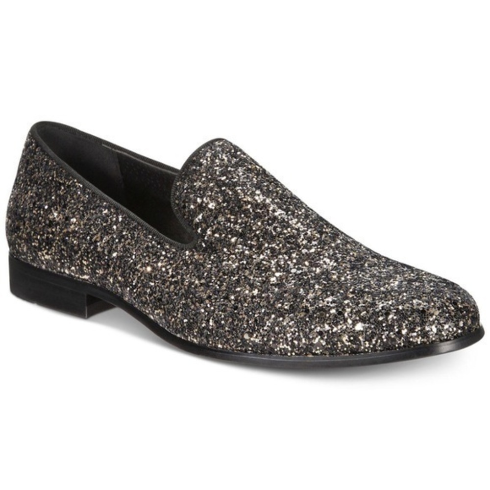 NIB I.N.C. Men's Triton Glitter Smoking Slippers